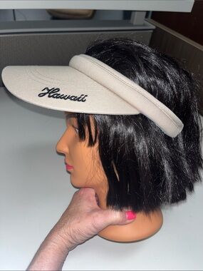 Surfware Beige Hawaii Embroidered Visor - Women’s Sun Hat